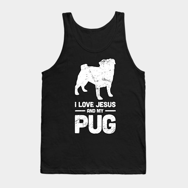 Pug - Funny Jesus Christian Dog Tank Top by MeatMan